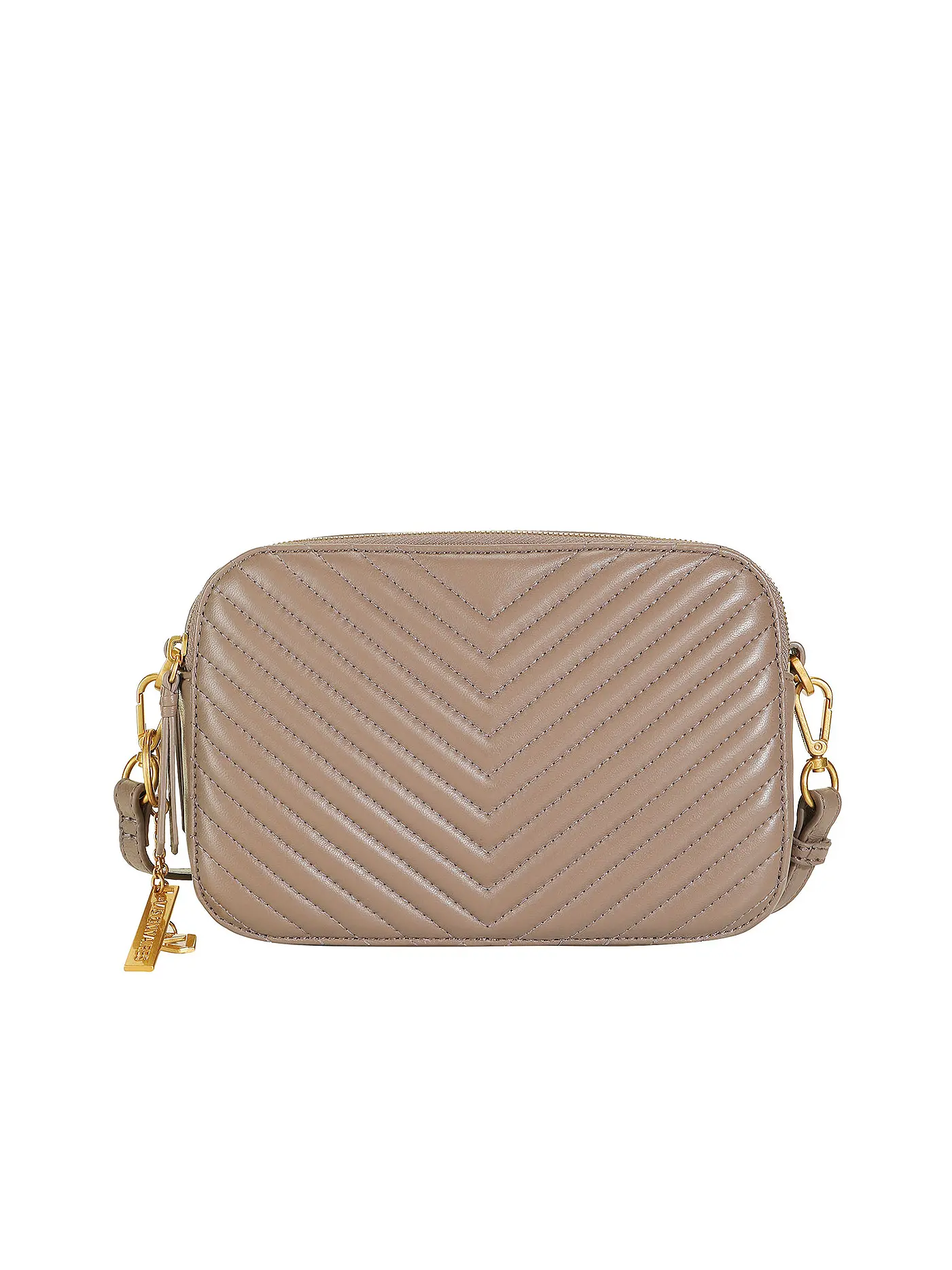 LES VISIONNAIRES | Ledertasche - Mini Bag LOLA QUILTING | camel